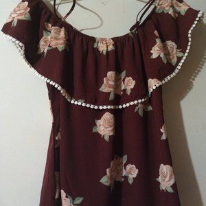 Floral Off The Shoulder Top